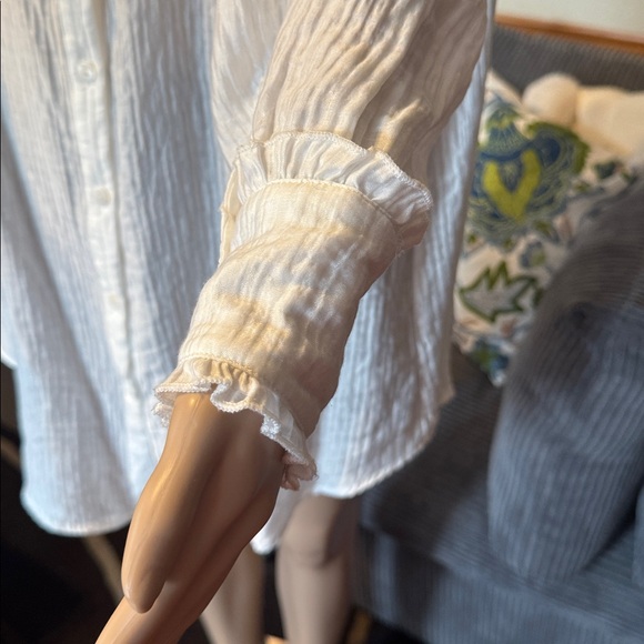 White Button-Up Shirt Dress - Picture 5 of 12